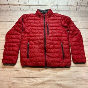 Free Country Puffer Jacket Winter Coat Down Red Men's Size Small